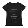With great power comes great electricity bills! - Ladies Sheer Scoopneck T-Shirt Funny quotes 7821722
