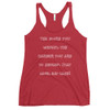 The more you weight, the harder you are to kidnap. Stay safe, eat cake! - Ladies Triblend Racerback Tank Funny quotes 7825678