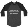 Don't give up on your dreams. keep sleeping. - Poly-Cotton 3/4 Sleeve Raglan Shirt Funny quotes 7826468
