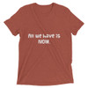 All we have is NOW. - Unisex Triblend Short Sleeve T-Shirt Funny quotes 7825426