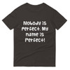 Nobody is perfect. My name is Perfect! - Lightweight Fashion Short Sleeve T-Shirt Funny quotes 7820863