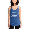 This life is hard, but it's harder if you're stupid. - Ladies Triblend Racerback Tank Funny quotes 7826222