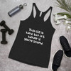 This life is hard, but it's harder if you're stupid. - Ladies Triblend Racerback Tank Funny quotes 7826222