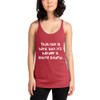 This life is hard, but it's harder if you're stupid. - Ladies Triblend Racerback Tank Funny quotes 7826222