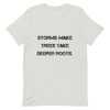Storms make trees take deeper roots. - Unisex Short Sleeve Jersey T-Shirt Motivational quotes 7815702