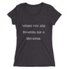 When you are Downie, eat a brownie. - Ladies' Triblend Short Sleeve T-Shirt Funny quotes 7826140