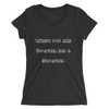 When you are Downie, eat a brownie. - Ladies' Triblend Short Sleeve T-Shirt Funny quotes 7826140