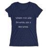 When you are Downie, eat a brownie. - Ladies' Triblend Short Sleeve T-Shirt Funny quotes 7826140
