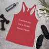 I would kill for a Nobel Peace Price! - Ladies Triblend Racerback Tank Funny quotes 7816660