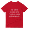 The key to success is to focus on goals, not obstacles. - Lightweight Fashion Short Sleeve T-Shirt Motivational quotes 7814386