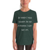 At night I fall asleep. In the morning I can't get up. - Youth Short Sleeve Tee Funny quotes 7834646