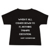 When it all comes down to it, nothing trumps execution. - Gary Vaynerchuk - Baby Short Sleeve Tee Motivational quotes 7833867