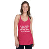 He who laughs last didn't get the joke - Charles de Gaulle - Ladies Triblend Racerback Tank Funny quotes 7832865