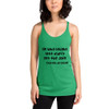 He who laughs last didn't get the joke - Charles de Gaulle - Ladies Triblend Racerback Tank Funny quotes 7832865