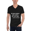 He who laughs last didn't get the joke - Charles de Gaulle - Unisex Short Sleeve V-Neck Jersey Tee Funny quotes 7832940