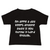 An apple a day keeps anyone away if you throw it hard enough. - Baby Short Sleeve Tee Funny quotes 7833596
