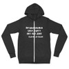 He who laughs last didn't get the joke - Charles de Gaulle - Unisex Triblend Lightweight Zip Hoodie Funny quotes 7833068