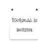 Normal is boring - Photo Paper Poster Funny quotes 7833100