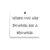 When you are Downie, eat a brownie. - Photo Paper Poster Funny quotes 7833789