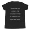 The more you weight, the harder you are to kidnap. Stay safe, eat cake! - Youth Short Sleeve Tee Funny quotes 7834193