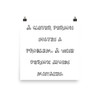 A clever person solves a problem. A wise person avoids mistakes. - Photo Paper Poster Funny quotes 7832994