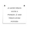 A clever person solves a problem. A wise person avoids mistakes. - Photo Paper Poster Funny quotes 7832994