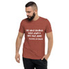 He who laughs last didn't get the joke - Charles de Gaulle - Unisex Triblend Short Sleeve T-Shirt Funny quotes 7832878
