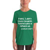 Folks, I don't trust children. They're here to replace us. - Stephen Colbert - Youth Short Sleeve Tee Funny quotes 7834970