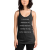 I stopped fighting my inner demons. We're on the same side now. - Ladies Triblend Racerback Tank Funny quotes 7832875