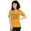 Don't stop when you're tired. Stop when you're done. - Unisex Short Sleeve Jersey T-Shirt Motivational quotes 7826583