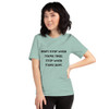 Don't stop when you're tired. Stop when you're done. - Unisex Short Sleeve Jersey T-Shirt Motivational quotes 7826583