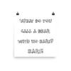 What do you call a bear with no ears? EARS! - Photo Paper Poster Funny quotes 7833044