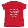 Of curse, I talk to myself. Sometimes I need expert advice. - Youth Short Sleeve Tee Funny quotes 7834485