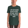 I am actually quite a nice person. Until you piss me off! - Youth Short Sleeve Tee Funny quotes 7834468