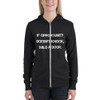If opportunity doesn't knock, build a door. - Unisex Triblend Lightweight Zip Hoodie Motivational quotes 7833235