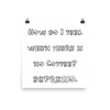 How do I feel when there is no Coffee? DEPRESSO. - Photo Paper Poster Funny quotes 7833201