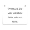 Overpack. It's why suitcases have wheels now. - Photo Paper Poster Funny quotes 7833872