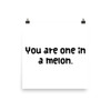 You are one in a melon. - Photo Paper Poster Funny quotes 7833662