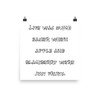 Life was much easier when apple and blackberry were just fruits. - Photo Paper Poster Funny quotes 7834216