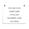 Life was much easier when apple and blackberry were just fruits. - Photo Paper Poster Funny quotes 7834216