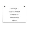 Of curse, I talk to myself. Sometimes I need expert advice. - Photo Paper Poster Funny quotes 7833602