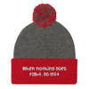 When nothing goes right, go left - Pom Pom Knit Cap Funny quotes 7835149