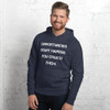 Opportunities don't happen. You create them. - Unisex Fleece Pullover Hoodie Motivational quotes 7833545