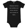 Friends: people who borrow my books and set wet glasses on them. - Baby Jersey Short Sleeve One Piece Funny quotes 7834875