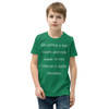 An apple a day keeps anyone away if you throw it hard enough. - Youth Short Sleeve Tee Funny quotes 7834728