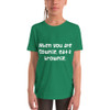 When you are Downie, eat a brownie. - Youth Short Sleeve Tee Funny quotes 7834061