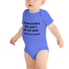 He who laughs last didn't get the joke - Charles de Gaulle - Baby Jersey Short Sleeve One Piece Funny quotes 7834523