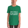 Don't give up on your dreams. keep sleeping. - Youth Short Sleeve Tee Funny quotes 7834355