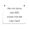 Did you know that DIET stands for: Did I Eat That? - Photo Paper Poster Funny quotes 7834539