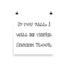 If you fall, I will be there. Signed: Floor. - Photo Paper Poster Funny quotes 7832981